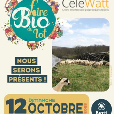CéléWatt à la Foire bio ce dimanche 12 octobre