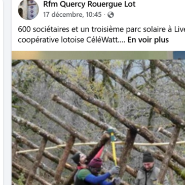 CéléWatt sur RFM Quercy Rouergue lot